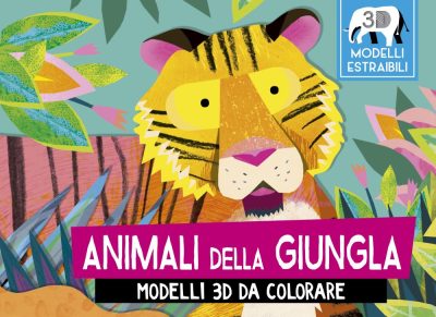 Animali della giungla. Modelli 3D da colorare