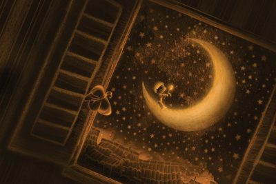 Stampa "Il bambino che amava la luna rosa"